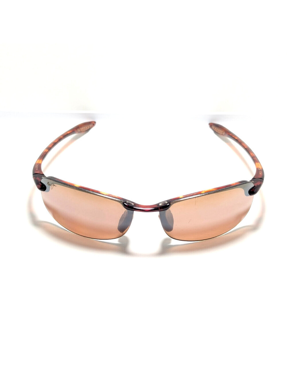 Maui Jim MJ-405 Brown UV Tortoiseshell Wraparound Semi Rimless Men's Sunglasses